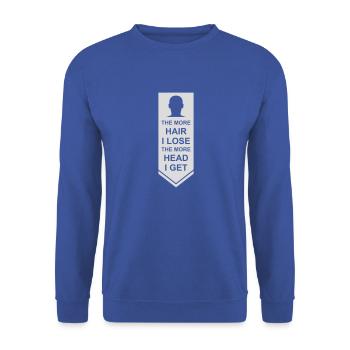 I get more head - Unisex Sweatshirt - royal blue - Front - Alina (178cm) & Michal (187cm)