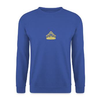 Goldene Krone 04 - Unisex Pullover - Royalblau - Vorne - Alina (178cm) & Michal (187cm)