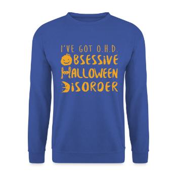 Obsessive Halloween-Störung - Unisex Pullover - Royalblau - Vorne - Alina (178cm) & Michal (187cm)