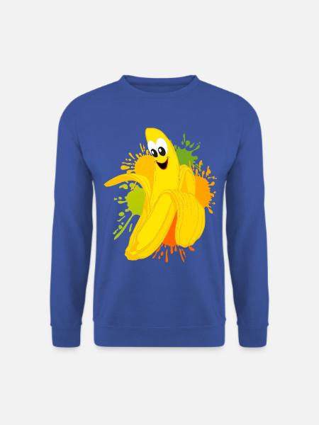 Fröhliche Bananen Farbexplosion - Unisex Pullover - Royalblau