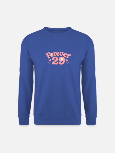 Forever 29: Verspielte Pink Grafik - Unisex Pullover - Royalblau