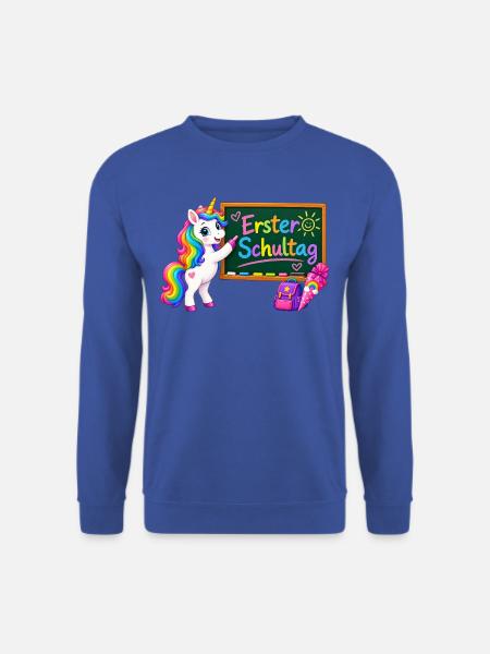 Erster Schultag Unicorn - Unisex Pullover - Royalblau