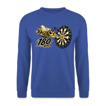 Wespe auf 180  - Unisex Pullover - Royalblau - Vorne - Alina (178cm) & Michal (187cm)