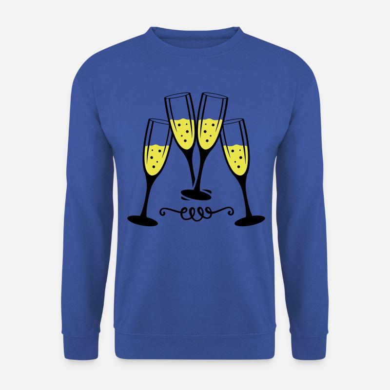 sekt glas anstossen - Unisex Pullover - Royalblau