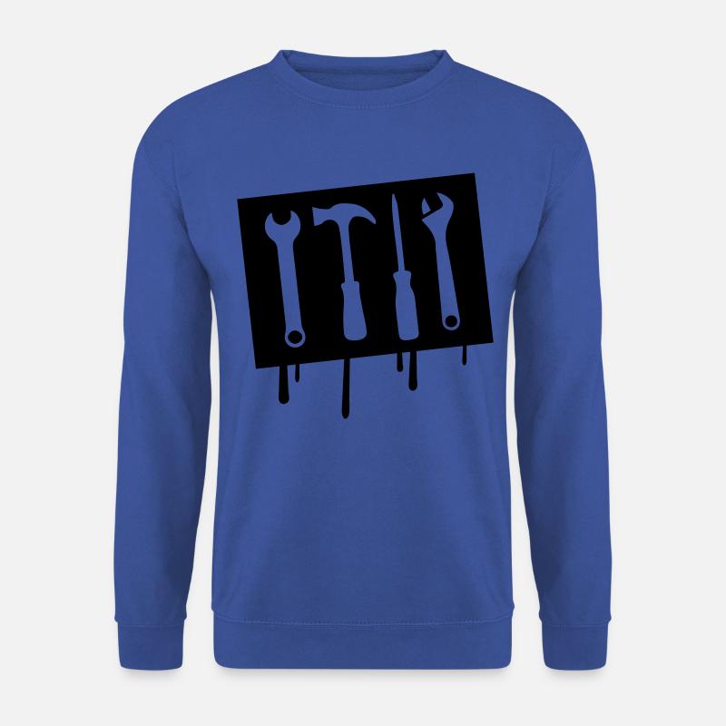 werkzeug symbol icon handwerker - Unisex Pullover - Royalblau