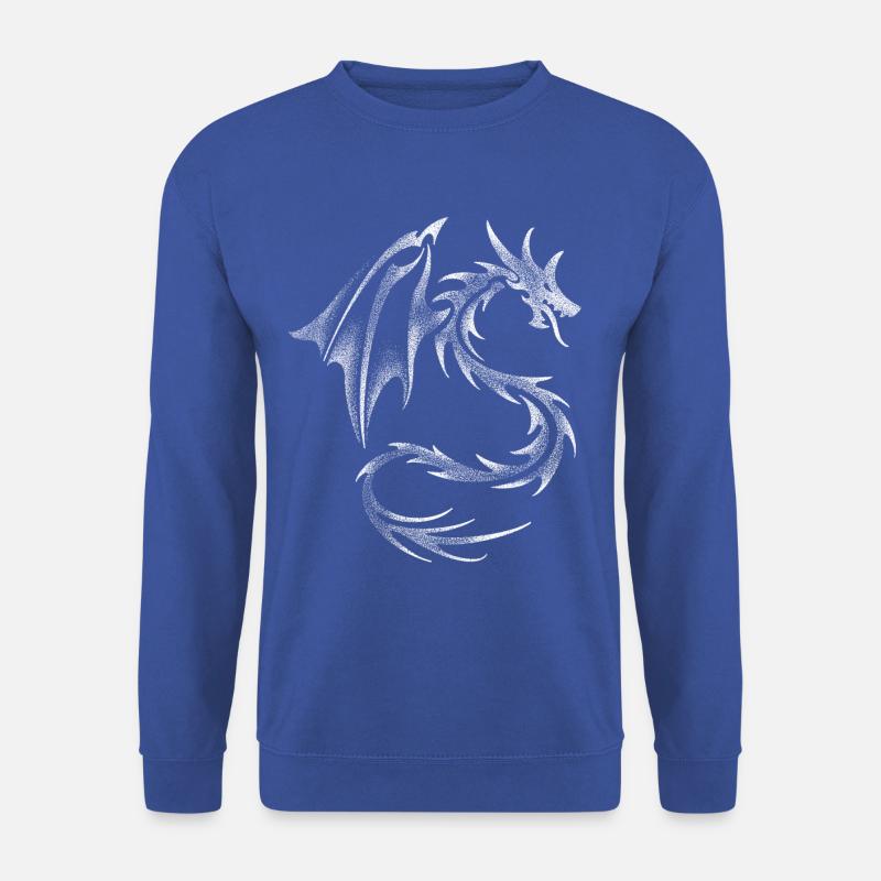 Dotwork Dragon - Unisex Pullover - Royalblau