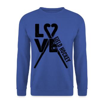 Liebe Feldhockey Geschenk Feldhockey Spieler Gesch - Unisex Pullover - Royalblau - Vorne - Alina (178cm) & Michal (187cm)