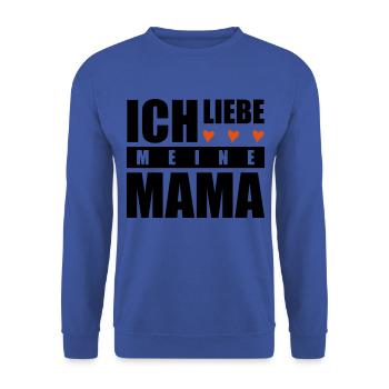 ich liebe meine mama herz - Unisex Pullover - Royalblau - Vorne - Alina (178cm) & Michal (187cm)