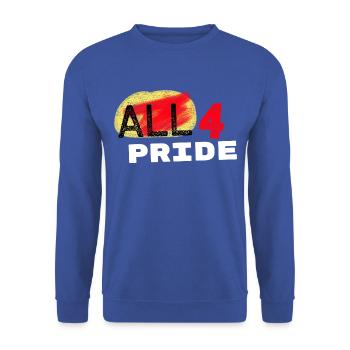 All 4 pride. Pride month. Gay pride - Sweat-shirt Unisexe - bleu royal - Devant - Alina (178cm) & Michal (187cm)