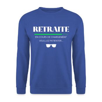 Retraite en cours de chargement - Sweat-shirt Unisexe - bleu royal - Devant - Alina (178cm) & Michal (187cm)