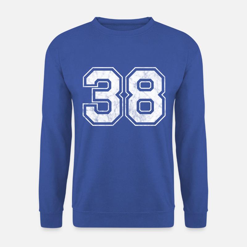 Anzahl 38 - Unisex Pullover - Royalblau