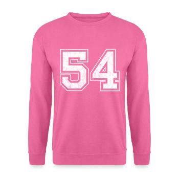 Number 54 - Unisex Sweatshirt - pink - Front