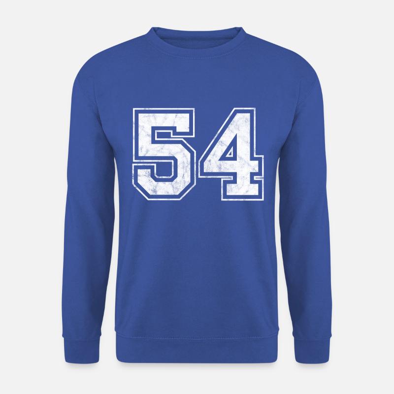 Anzahl 54 - Unisex Pullover - Royalblau