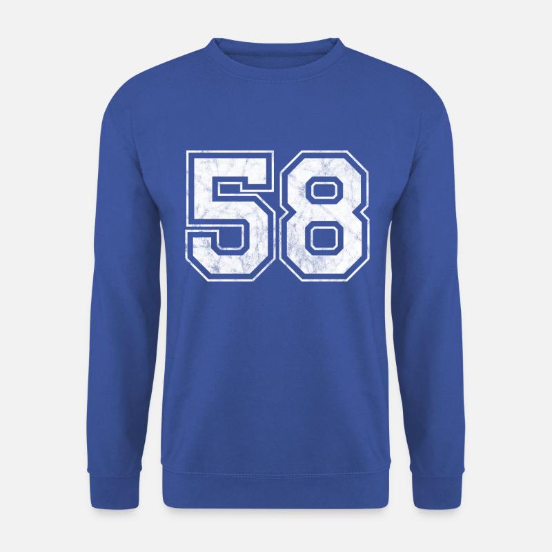 Anzahl 58 - Unisex Pullover - Royalblau
