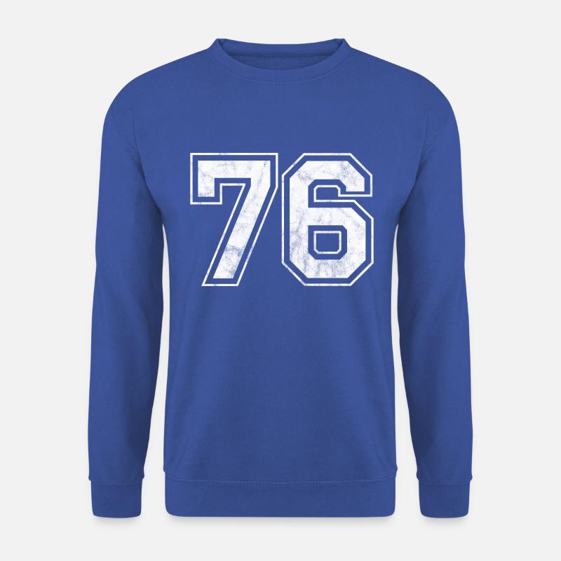 Anzahl 76 - Unisex Pullover - Royalblau