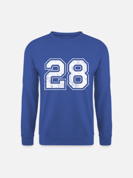 Numéro 28 - Sweat-shirt Unisexe - bleu royal