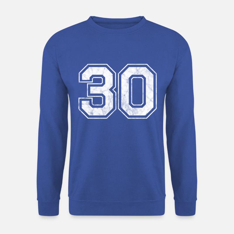Anzahl 30 - Unisex Pullover - Royalblau