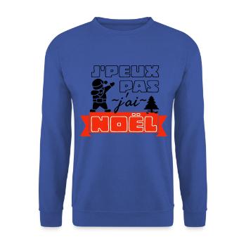 J'peux pas j'ai Noël. - Sweat-shirt Unisexe - bleu royal - Devant - Alina (178cm) & Michal (187cm)
