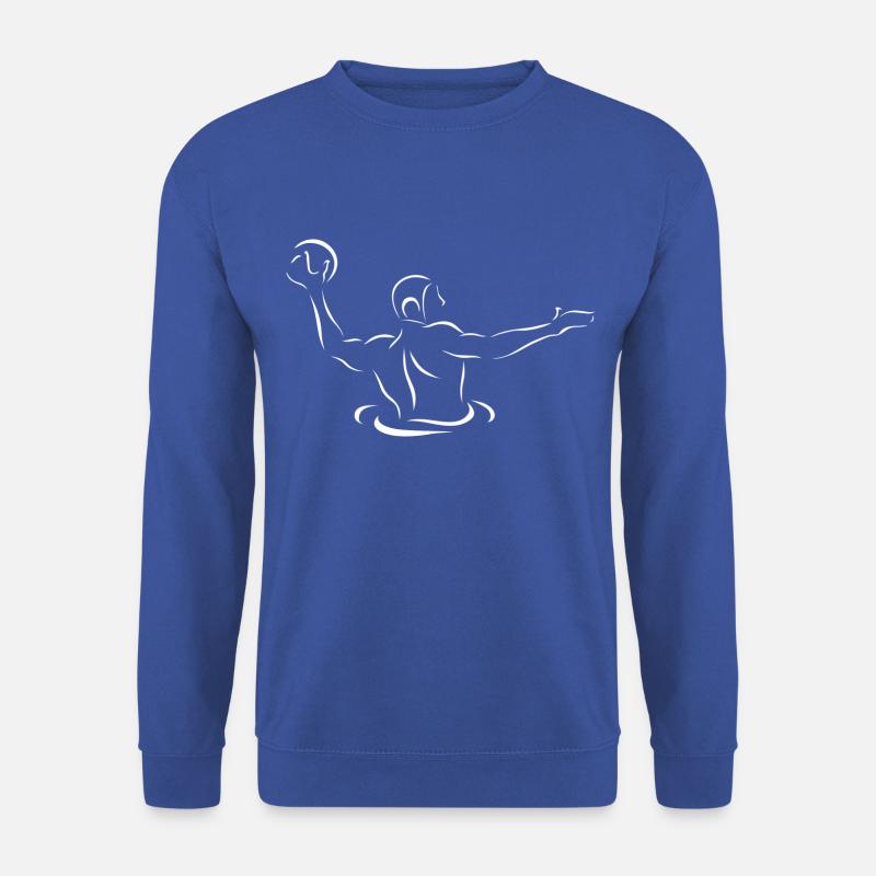 Wasserballspieler weiße Silhouette - Unisex Pullover - Royalblau