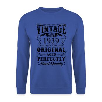 Vintage Made In 1939 85 Years Of Being Awesome - Unisex Pullover - Royalblau - Vorne - Alina (178cm) & Michal (187cm)
