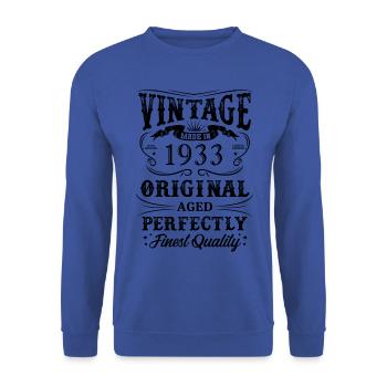 Vintage Made In 1933 91 Years Of Being Awesome - Unisex Sweatshirt - royal blue - Front - Alina (178cm) & Michal (187cm)