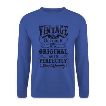 Vintage Made In 1994 Year Born October 1994 - Unisex Sweatshirt - royal blue - Front - Alina (178cm) & Michal (187cm)
