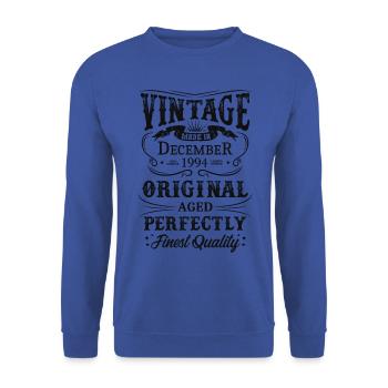 Vintage Made In 1994 Year Born December 1994 - Unisex Sweatshirt - royal blue - Front - Alina (178cm) & Michal (187cm)