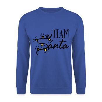 Team santa. Noël en famille. Team père Noël. - Sweat-shirt Unisexe - bleu royal - Devant - Alina (178cm) & Michal (187cm)