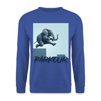 Parkour - Sweat-shirt Unisexe - bleu royal - Devant - Alina (178cm) & Michal (187cm)