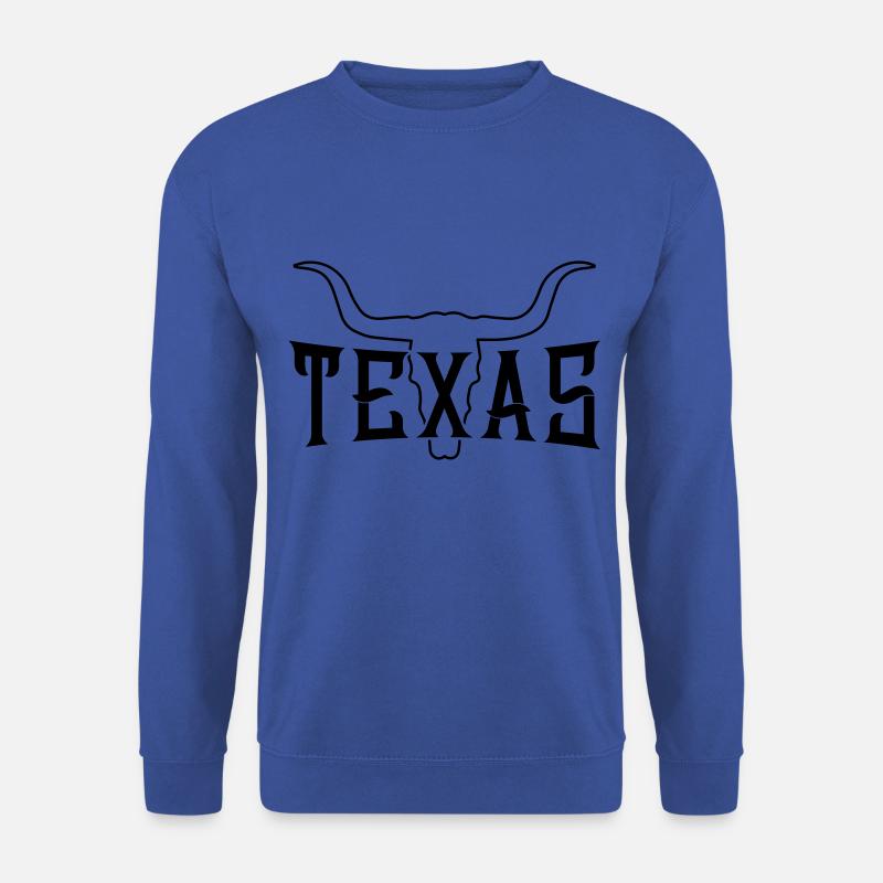 texas bulle skeleton symbol - Unisex Sweatshirt - royal blue