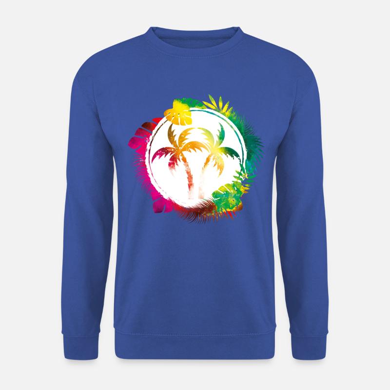 palmen bunt strand - Unisex Pullover - Royalblau