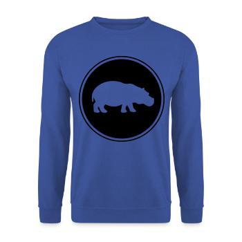 Hippo silhouette icon - Unisex Sweatshirt - royal blue - Front - Alina (178cm) & Michal (187cm)