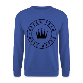 dream team krone cercle - Sweat-shirt Unisexe - bleu royal - Devant - Alina (178cm) & Michal (187cm)