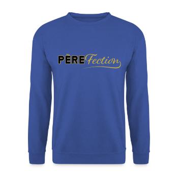 Père fection Cadeaux fête des pères parfait - Sweat-shirt Unisexe - bleu royal - Devant - Alina (178cm) & Michal (187cm)