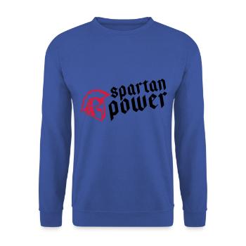 spartan power fitness gym helmet - Unisex Sweatshirt - royal blue - Front - Alina (178cm) & Michal (187cm)