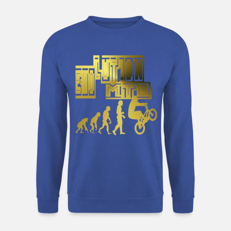 Evolution MTB, Mountainbike, Trial Bike Fahrer - Unisex Pullover - Royalblau