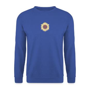 Wählen Sie Happy - Unisex Pullover - Royalblau - Vorne - Alina (178cm) & Michal (187cm)