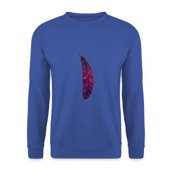 Feathers Jewelry Space Galaxy Stars Universe - Unisex Sweatshirt - royal blue - Front - Alina (178cm) & Michal (187cm)