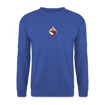 Philippines Flag Heart on Fire - Unisex Pullover - Royalblau - Vorne - Alina (178cm) & Michal (187cm)