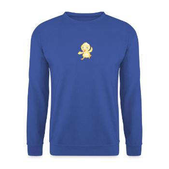 fröhliches Küken - Unisex Pullover - Royalblau - Vorne - Alina (178cm) & Michal (187cm)