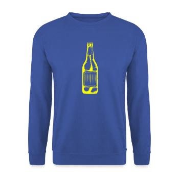 Bierflasche Bier - Unisex Pullover - Royalblau - Vorne - Alina (178cm) & Michal (187cm)
