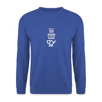 Tu as Chat pour être chaton moi - Sweat-shirt Unisexe - bleu royal - Devant - Alina (178cm) & Michal (187cm)