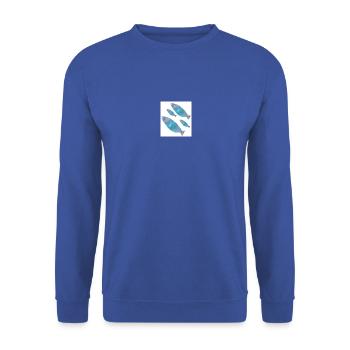 Fische - Unisex Pullover - Royalblau - Vorne - Alina (178cm) & Michal (187cm)