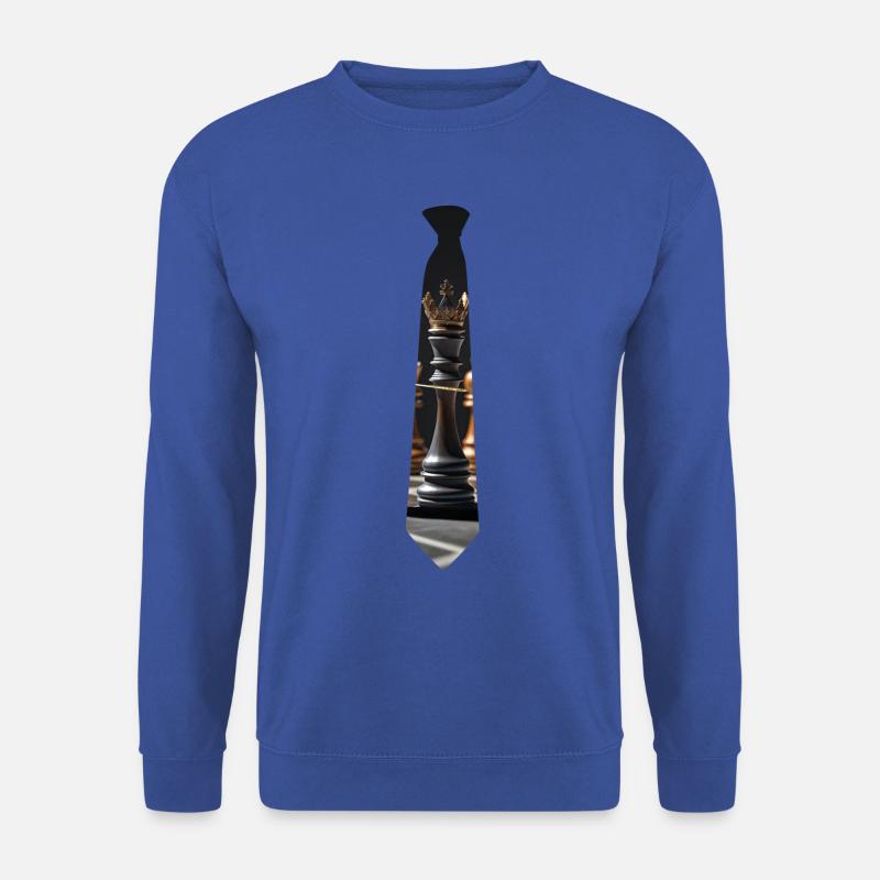 Krawatte 120 mit Goldnadel - Unisex Pullover - Royalblau
