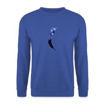 feather voegel fly 2 - Unisex Sweatshirt - royal blue - Front - Alina (178cm) & Michal (187cm)