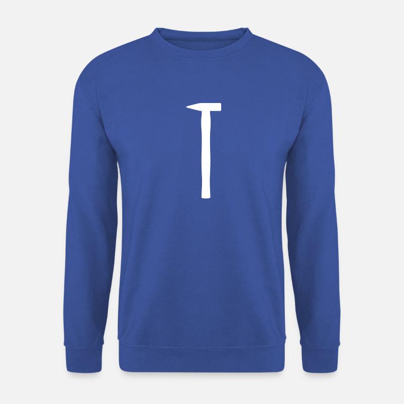 Hammer Silhouette White - Unisex Sweatshirt - royal blue