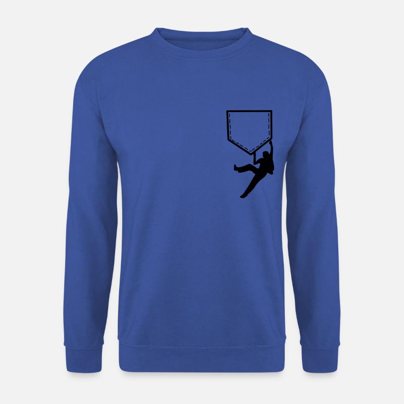 Bouldern Klettern Boulderer Tasche Kletterwand - Unisex Pullover - Royalblau