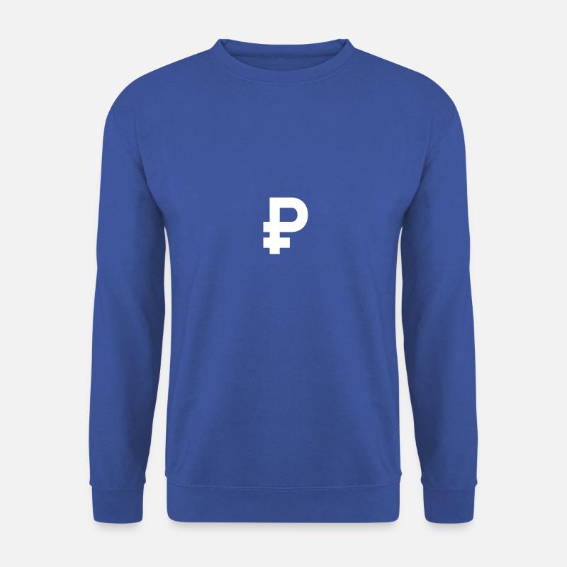 ₽ - рубль - Rubel - Unisex Pullover - Royalblau