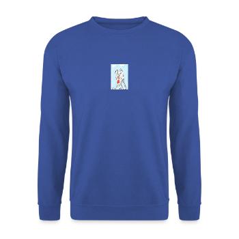 Tanzendes Paar in Sommerlaune, bunte Zeichnung - Unisex Pullover - Royalblau - Vorne - Alina (178cm) & Michal (187cm)