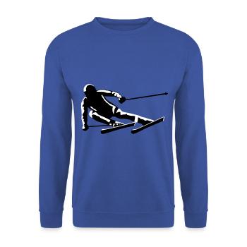 Ski, ski - Sweat-shirt Unisexe - bleu royal - Devant - Alina (178cm) & Michal (187cm)